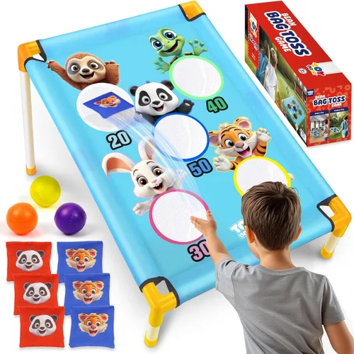 Vista 11 de TOY Life Bean Bag Toss Game, Carnival Party Games, Cornhole Set for Kids Outdoor Games, Outside Toys for Kids Ages 4-8, Yard Outdoor Toys for