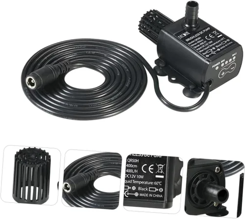 Vista 6 de Abaodam 12V Miniature Water Pump Submersible Fountain Pump for Fish Tanks Computer Cooling and Hydroponics Durable Low Vibration Versatile Use for