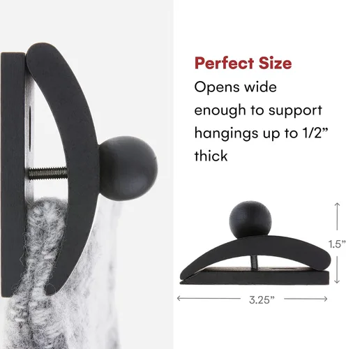 Vista 2 de Classy Clamps - Perchas de madera para tapices, colchas y alfombras