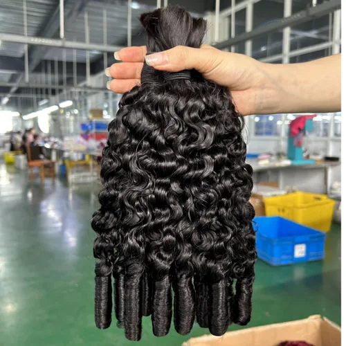 Vista 9 de VIPbeauty - Paquetes de cabello humano rizado birmano 16A, 3.53 onzas, un Peluca rizada de 13 x 4