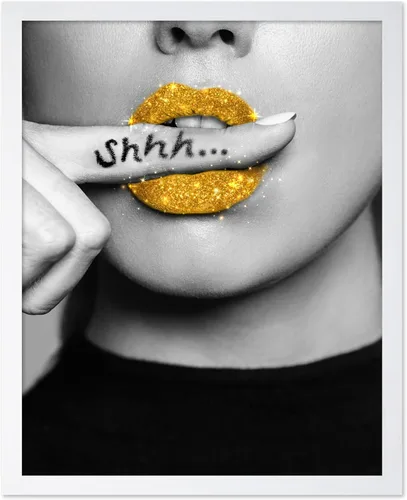 Vista 34 de Poster Master Impresión de labios dorados, póster de mordida de labio, arte moderno y minimalista, regalo bohemio para hombres y mujeres, diseño