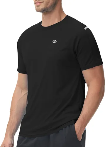 Vista 2 de MoFiz Camisas de protección solar UPF 50+ UV para hombre, camiseta de natación de manga corta, camiseta de pesca para hombre, playa al aire libre
