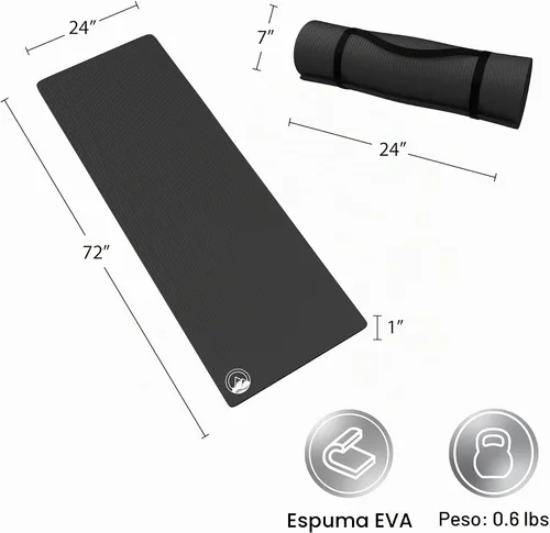 Vista 8 de Foam Sleeping Pad - Lightweight Mat for Camping, Cots, Tents, Backpacking, and Yoga - Non-Slip and Waterproof with Handle by Wakeman