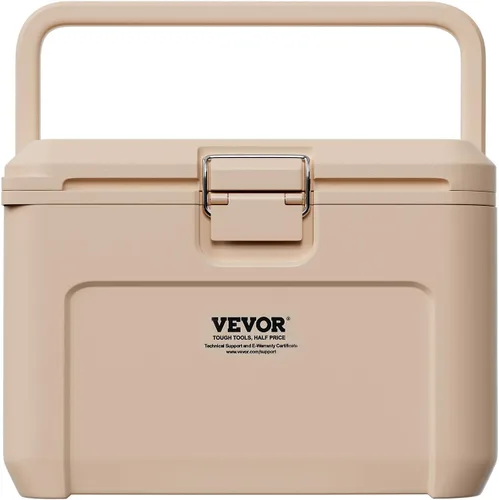 Vista 9 de VEVOR Portable Cooler,Hard Cooler with Ice Retention, Heavy-Duty Handles and Strap, Lightweight Rigid Material Insulated Portable Cooler, Suitable