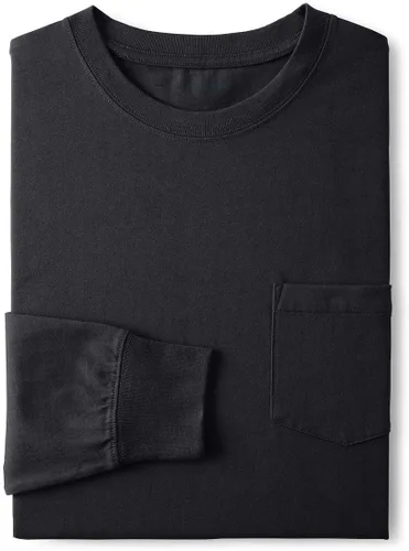 Vista 3 de Lands' End Camiseta de manga larga Super-T con bolsillo para hombre