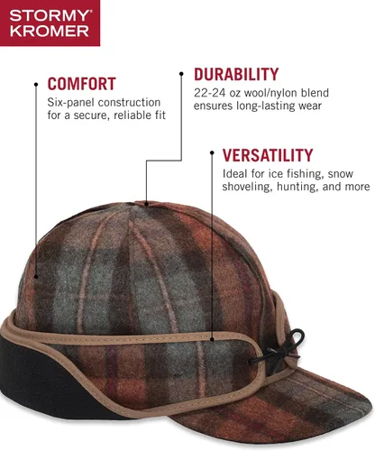 Vista 11 de Stormy Kromer Rancher Cap - Gorro de lana Thinsulate de invierno con orejeras de forro polar