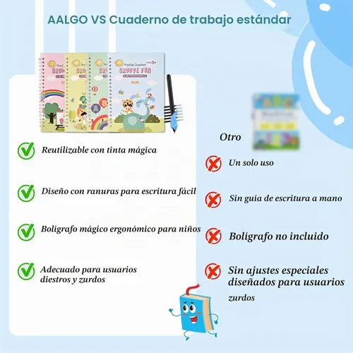 Vista 6 de Práctica de libro de escritura a mano para niños, libros de escritura a