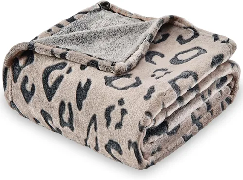 Vista 15 de SOCHOW Manta de forro polar de franela súper suave, ligera y acogedora manta de felpa con textura de hojas cálidas para cama, sofá, 50 x 60