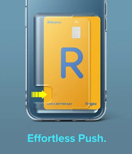 Vista 5 de Ringke Fusion Card - Funda compatible con iPhone 13, parte trasera dura transparente con tarjetero delgado integrado, funda tipo cartera