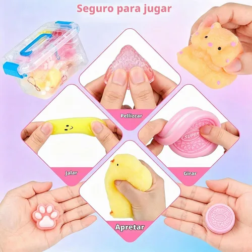 Vista 4 de Tedmax 12 juguetes sensoriales suaves de crecimiento lento para un gran Rosa