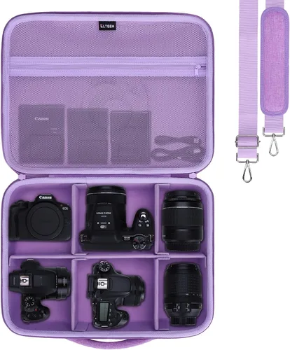 Vista 14 de Funda para Canon EOS T7 R50 R100/Sony Alpha a6400 a6700 Cámara Púrpura