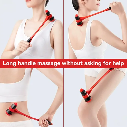 Vista 3 de Agatige Martillo de masaje corporal, silicona multifuncional elásticamente flexible, masajeador de puntos de acupuntura corporal, masajeador