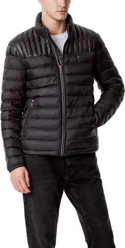 Vista 15 de Tommy Hilfiger Chaqueta acolchada plegable con aislamiento de plumón real para hombre Negro