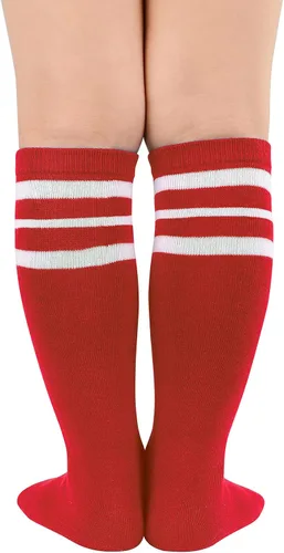 Vista 3 de Durio Calcetines de fútbol para niños, calcetines de fútbol de algodón suave para niños y niñas, calcetines deportivos hasta la rodilla