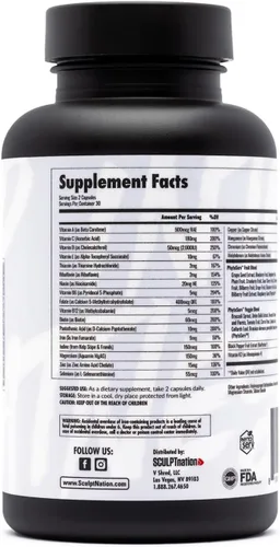 Vista 4 de Sculpt Nation by V Shred Multivitamin - Multivitamínico diario para mujeres y hombres con zinc, vitamina C y cobre, apoyo nutricional con una