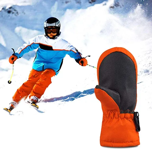 Vista 3 de YASSUN Mitones de nieve de invierno impermeables unisex para adultos, guantes cálidos deportivos para niños, bebés, en esquí, monopatín, muñeco
