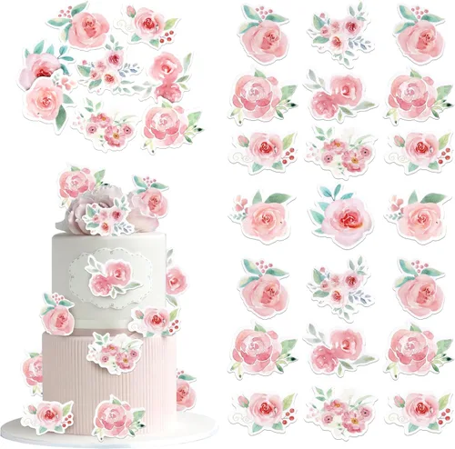 Vista 19 de 1 paquete de decoración de pastel de feliz cumpleaños con purpurina de girasol para pasteles, baby shower, niños, cumpleaños, verano, baby shower
