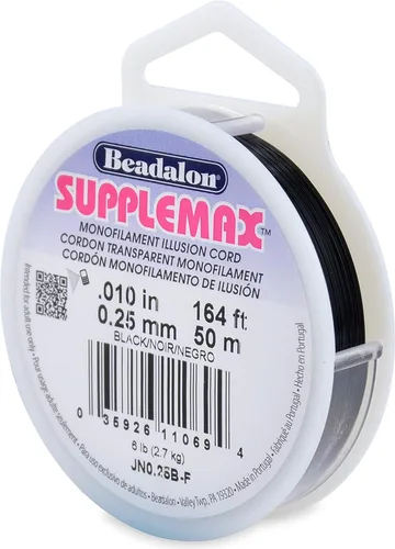 Vista 19 de Beadalon Hilo para cuentas SuppleMax, transparente, 0.01 in / .006 pulgadas
