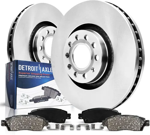 Vista 41 de Detroit Axle - Kit de freno delantero para Toyota RAV4 Prius V Lexus HS250h Scion xB Rotores de freno de disco de 10.83 pulgadas Pinza de freno