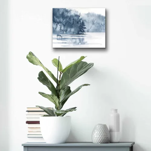 Vista 7 de Epic Art 'Winter Lake' de Katrina Pete, arte de pared de vidrio acrílico, 16 x 12 pulgadas