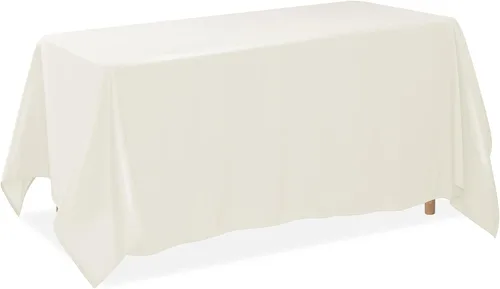 Vista 21 de Lann's Linens - Mantel rectangular de tela de poliéster de primera calidad para bodas, banquetes y restaurantes Rojo