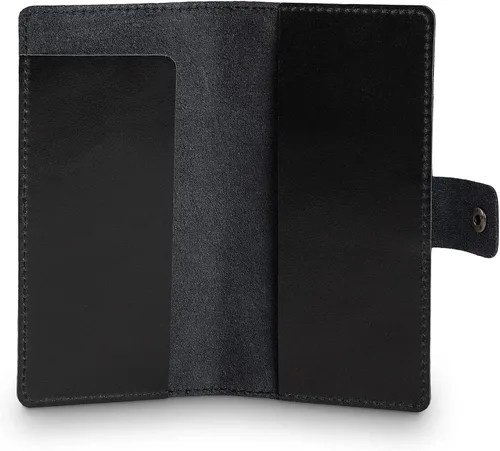 Vista 17 de PEGAI Handmade Minimalist Design Checkbook Cover 100% Distressed Full Grain Horse Leather Checkbook Wallet Business Checkbook Binder Clark