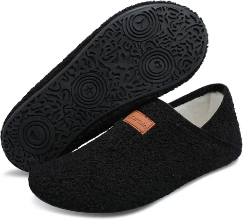 Vista 3 de Scurtain Pantuflas unisex con suela de goma para adultos
