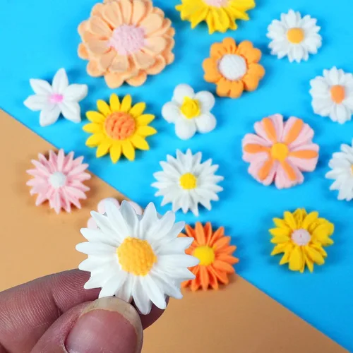 Vista 4 de Moldes de arcilla polimérica de flores, moldes miniatura de silicona para manualidades, fabricación y decoración de joyas
