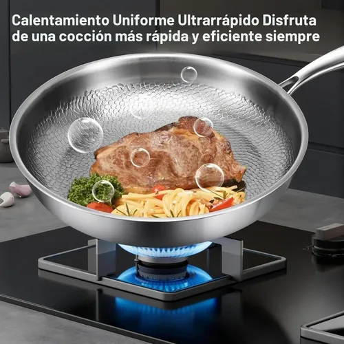 Vista 2 de Sartén martillada de titanio Pro con tapa, 2026 nueva olla de titanio de cocina de 10 pulgadas