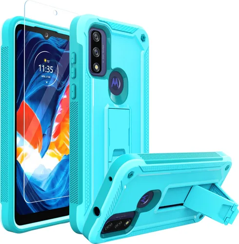 Vista 12 de URBANITE Funda protectora resistente a prueba de golpes para Motorola Moto G Stylus 4G (2022), de grado militar, con protector de pantalla y soporte