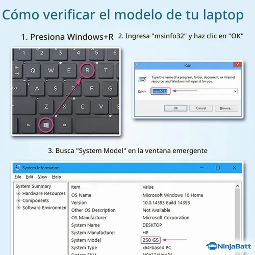 Vista 2 de NinjaBatt 800049-001 Batería para HP K104 KI04 800010-421 800050-001