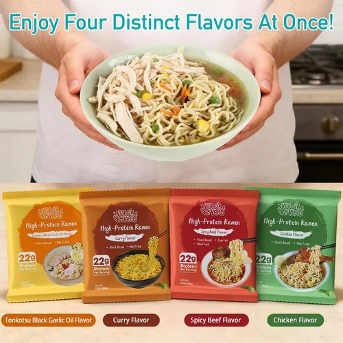 Vista 7 de VOLO VERO Paquete variado de fideos ramen con alto contenido de proteínas