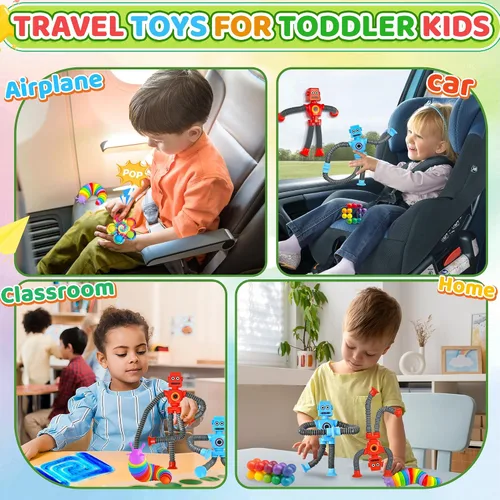 Vista 5 de 12 piezas de juguetes sensoriales para jugar para niños en el aula de 3 a 5 a 7 años, juguetes sensoriales para estudiantes de autismo