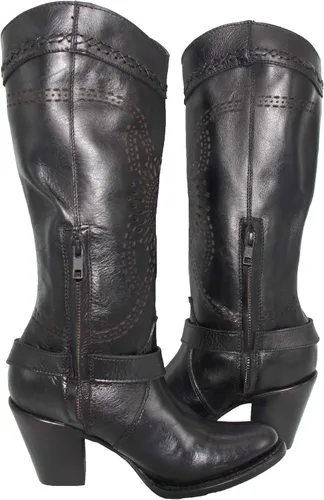 Vista 4 de Bota vaquera occidental para mujer punta redonda