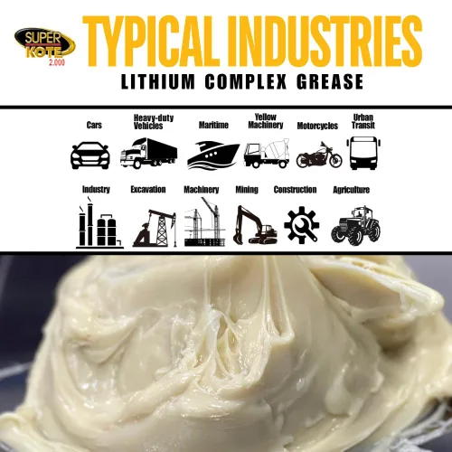 Vista 2 de Litio Complex Grease SUPERKOTE 2000 - Grasa lubricante blanca Superkote 2000 multiusos, complejo de litio, lubricante, EP, alta temperatura