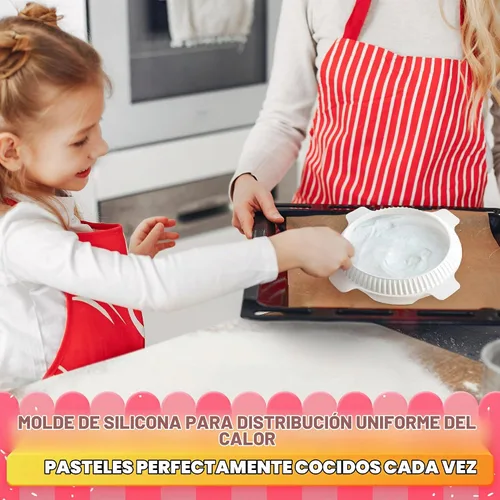 Vista 7 de Molde de silicona para mousse, molde redondo de silicona para tartas de 7.5 pulgadas de diámetro (capacidad de 33.5 onzas), fácil de usar