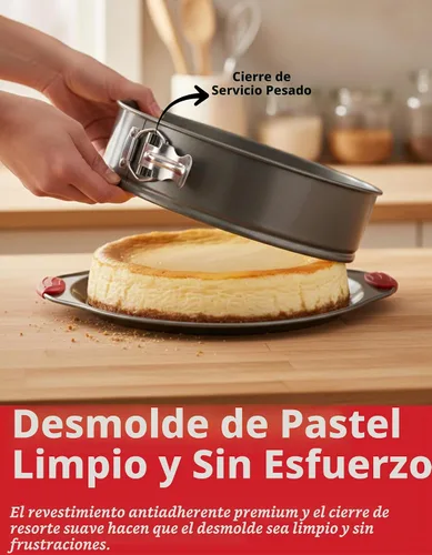 Vista 3 de Molde antiadherente de Boxiki Kitchen sartenes 2-en-1 y molde en forma de anillo sartenes con mango de silicona a prueba de pérdidas.
