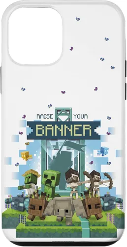 Vista 16 de Minecraft Legends Raise Your Banner Mobs Group Shot - Carcasa para iPhone 17