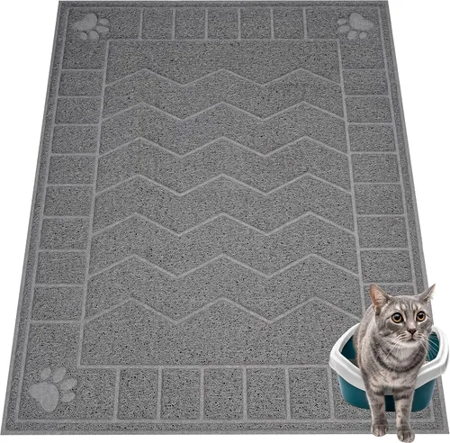 Vista 9 de Alfombrilla para Arena de Gatos, Alfombrilla Atrapa Arena Suave para las Patas de Gatitos, 35" x 24" Alfombrilla para Caja de Arena de Gatitos