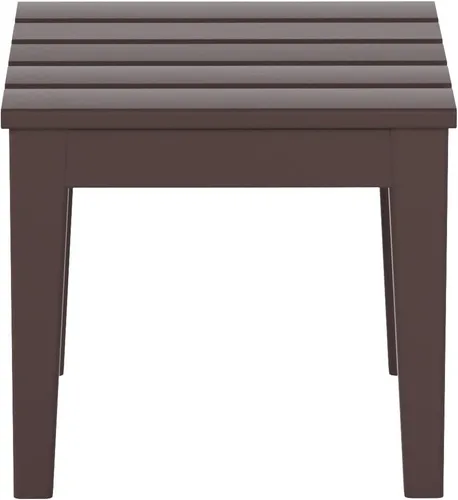 Vista 51 de WestinTrends Malibu - Mesa auxiliar cuadrada para exterior para silla Adirondack, teca