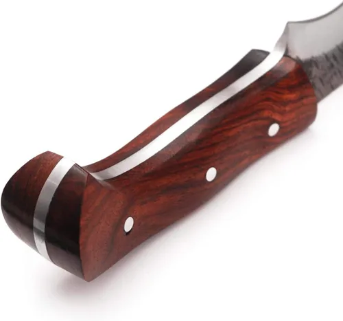 Vista 6 de Big Game Hunter Cuchillo de caza de machete Kukri al aire libre de acero de alto carbono