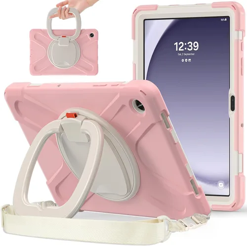 Vista 29 de 360 Rotation Case for Galaxy Tab ActivePro/Tab Active4 Pro/Active 5 Pro 10.1" Sturdy Cover Rotate Ring Stand Shoulder Carrying Strap Hand Strap