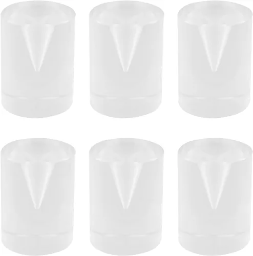 Vista 10 de Mcredy Mini soporte de cono de helado de acrílico para barra de postres de fiesta, 1 pulgada, 4 unidades Acrílico transparente, base estable