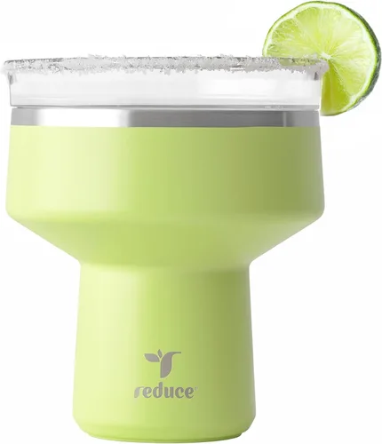 Vista 13 de Reduce Saltini - Vaso de cóctel de 16 onzas, vaso aislado de margarita con tapa, mantiene las bebidas frías durante 10 horas, alternativa al vaso