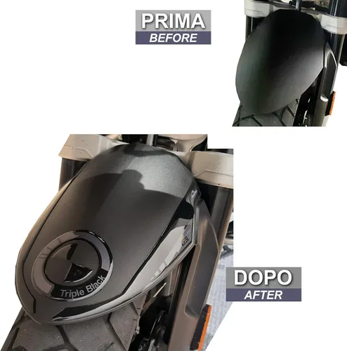Vista 3 de Resin Bike Adhesivos 3D para motocicleta compatibles con BMW R 1250 GS Adventure 2021-2024 Triple Black. Protección contra golpes y arañazos.
