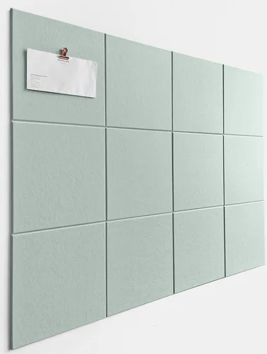Vista 29 de Tabla de corcho alternativa de 24 x 36 pulgadas, paquete de 6 azulejos de pared de fieltro con pestañas adhesivas extraíbles seguras, tableros