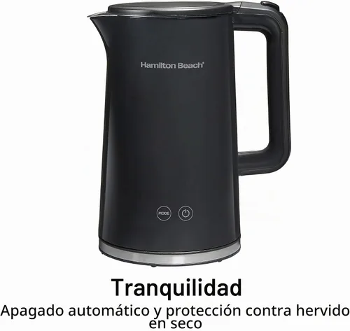 Vista 5 de Hamilton Beach Hervidor de té eléctrico con control de temperatura digital, caldera de agua caliente y calentador de 1.7 L, 5 modos preestablecidos