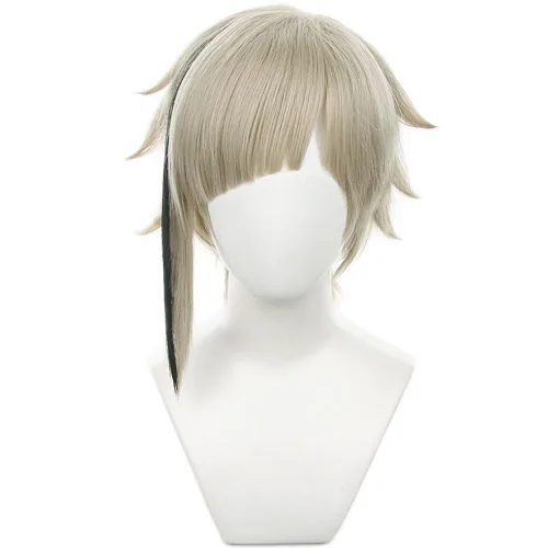 Vista 17 de Peluca Misa Amane, Death Note Misa Amane, peluca de cosplay con gorra de peluca, longitud aproximada de 27.6 in