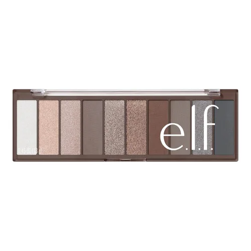 Vista 4 de e.l.f. Paleta de Sombras de Ojos Perfect 10, Diez Tonos Nude Ultra-pigmentados, Fórmula Mezclable, Vegano y Libre de Crueldad, Everyday Smoky