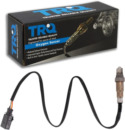 Vista 196 de TRQ Sensor de Oxígeno O2 de 4 Hilos de Banda Estrecha Compatible con VW Atlas 2.0L 2018-21, VW GTI 2.0L 2016-18, Audi A3 Quattro 2.0L 2015-18, VW